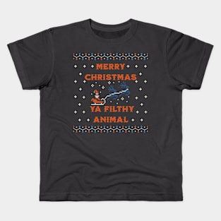 Merry Christmas Ya Filthy Animal. Kids T-Shirt